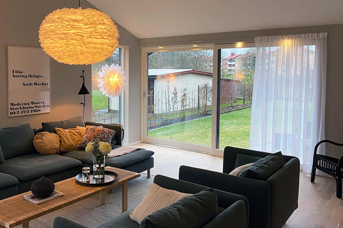 Skyvedør tre 2-fløyet 3-lags