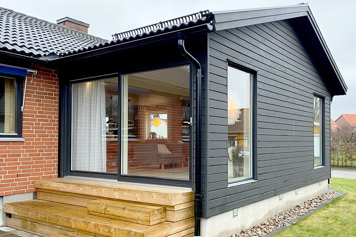 Skyvedør tre 2-fløyet 3-lags