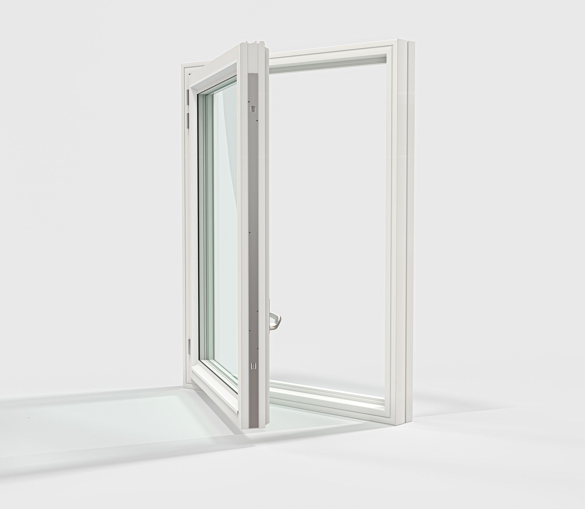 preview image for Sidehengslet vindu Aluminiumskledd Tre 3-lags
