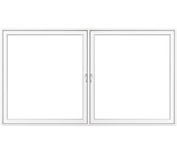preview image for Kippvindu 2-fag aluminium 3-lags