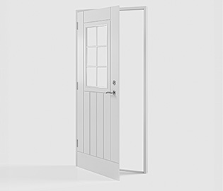 preview image for Ytterdør Classic Hvit Lagerførd