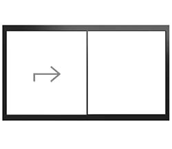preview image for Skjutdørr 2-delad Schema A Hel-Aluminium 3-glas