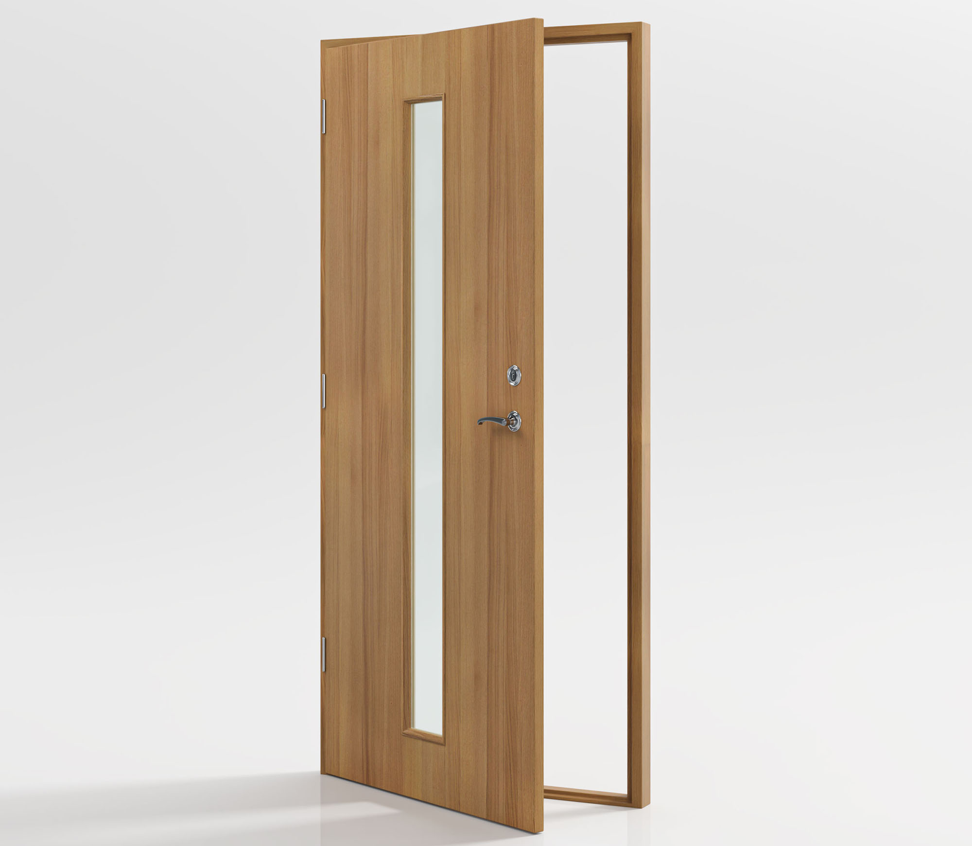 Ytterdør Eik Kronoslätt Glass Lagerførd Plus