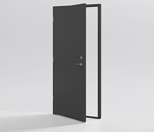 preview image for Ytterdør Slæt Mørkegrå Lagerførd