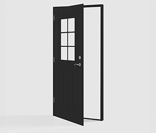 preview image for Ytterdør Classic Svart Lagerførd