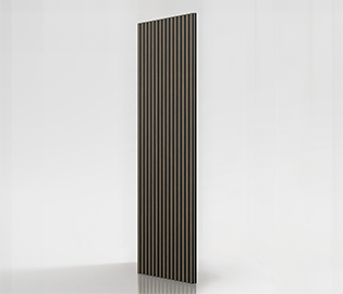 preview image for Akustikkpanel Mørk Valnøtt Svart Filt 2400x600x21mm