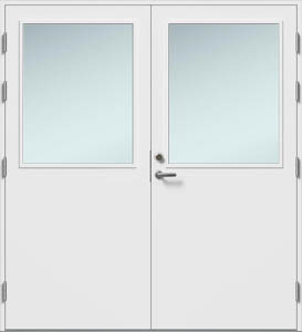 preview image for Dobbel ytterdør Råå Halvglass