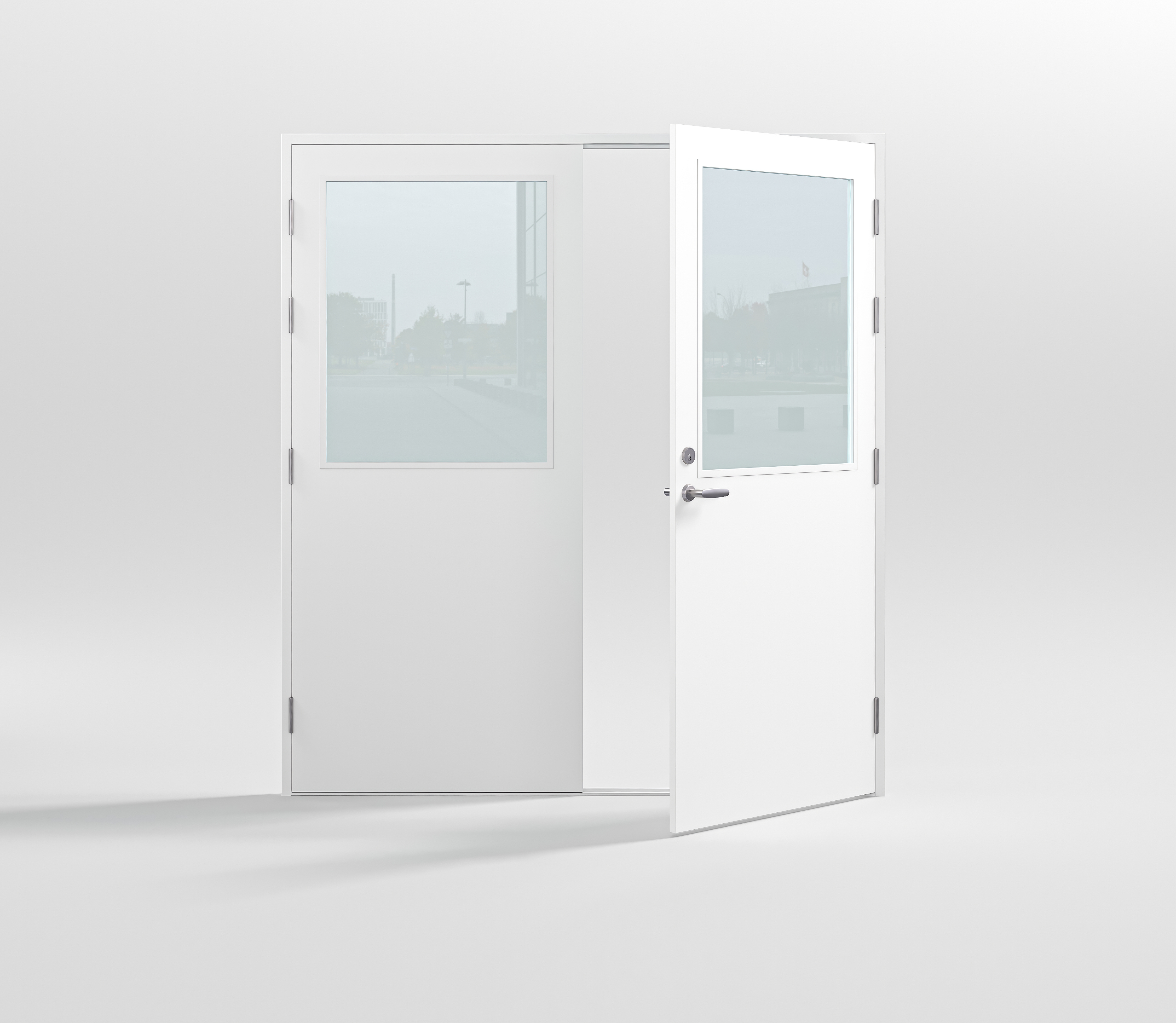 preview image for Dobbel ytterdør Råå Halvglass