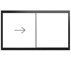 preview image for Skjutdørr 2-delad Schema A Hel-Aluminium 3-glas