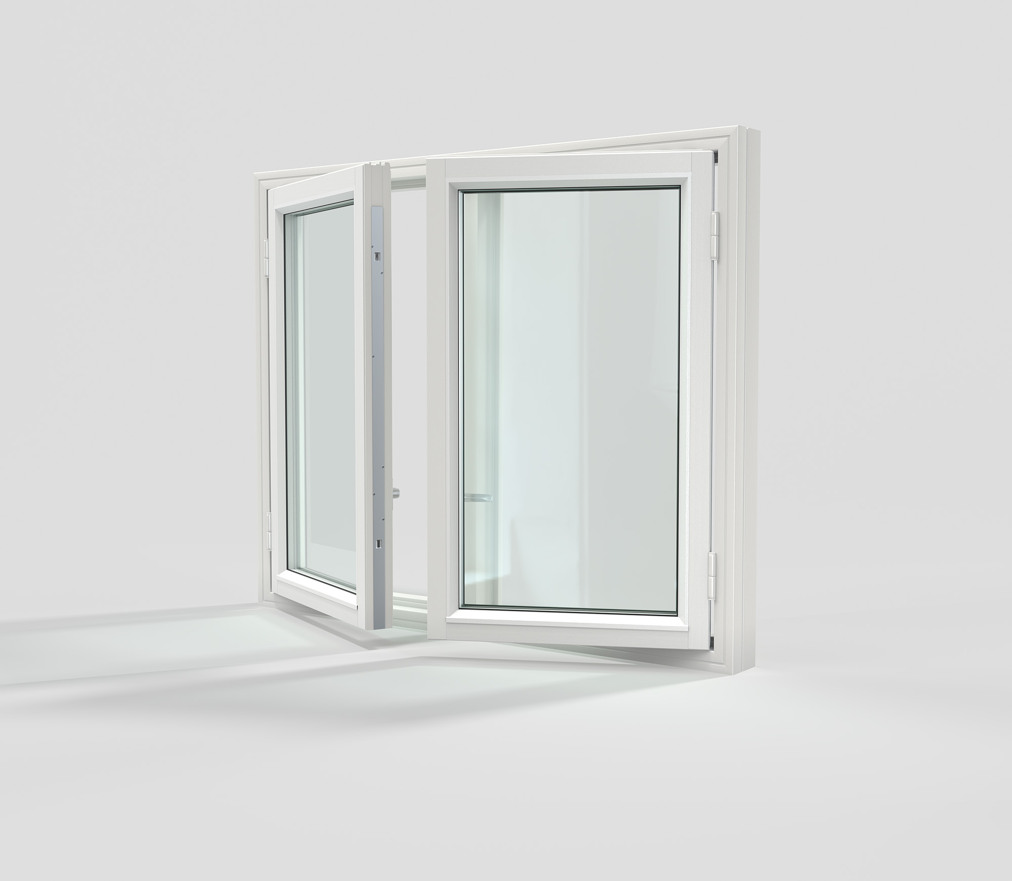 preview image for Sidehengslet vindu Aluminiumskledd Tre 2-fags 3-lags