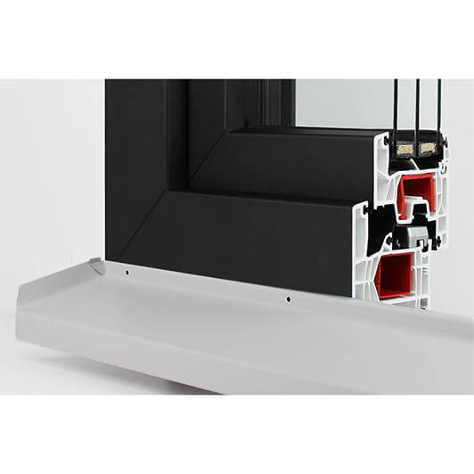 preview image for Öppningsbart 1-luft PVC fönster 3-glas + spår för fönsterbleck