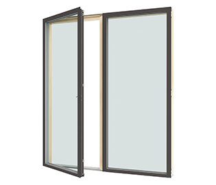 preview image for Paraltandörr aluminium 3-glas