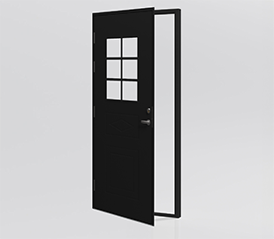 preview image for Ytterdør Solvik Svart Lagerførd