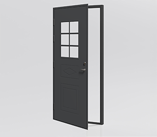preview image for Ytterdør Solvik Mørkegrå Lagerførd